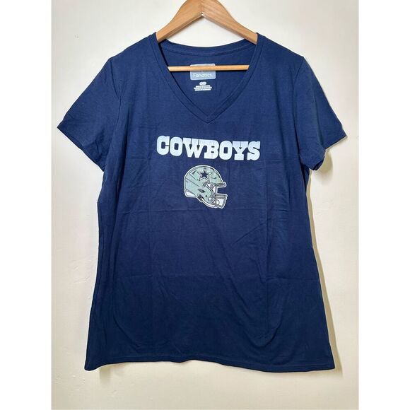 Dallas Cowboys Fanatics Navy Blue Women’s Logo Tee Size Large - Picture 2 of 6